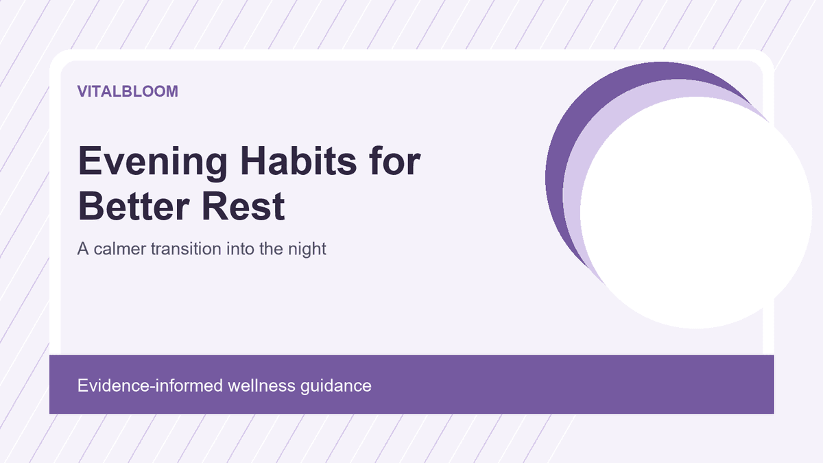 Evening Habits for Better Rest