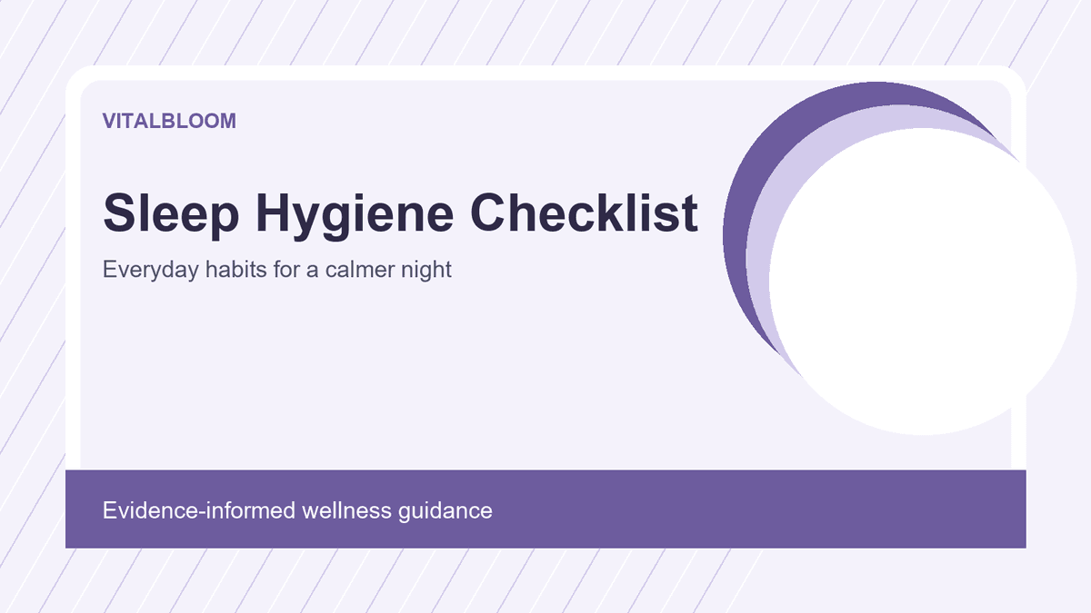 Sleep Hygiene Checklist for Everyday Life