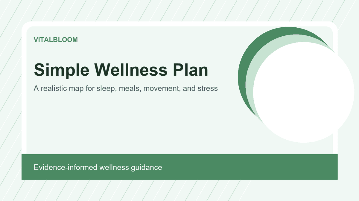How to Build a Simple Wellness Plan That Fits Real Life