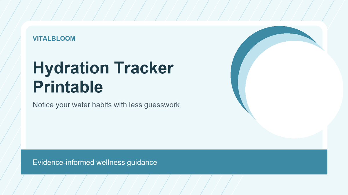 Hydration Tracker Printable: A Simple Way to Notice Your Water Habits