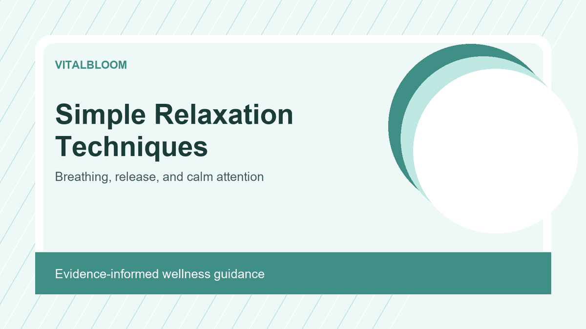 Simple Relaxation Techniques for Stress Relief