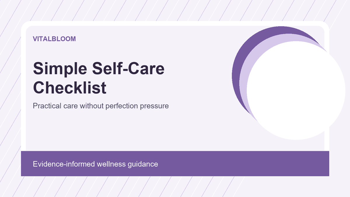 Simple Self-Care Checklist for Real-Life Stress