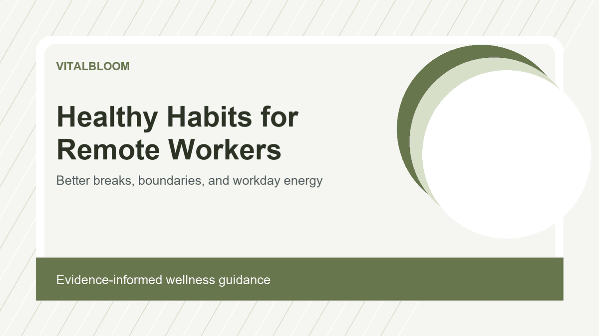 Healthy Habits for Remote Workers