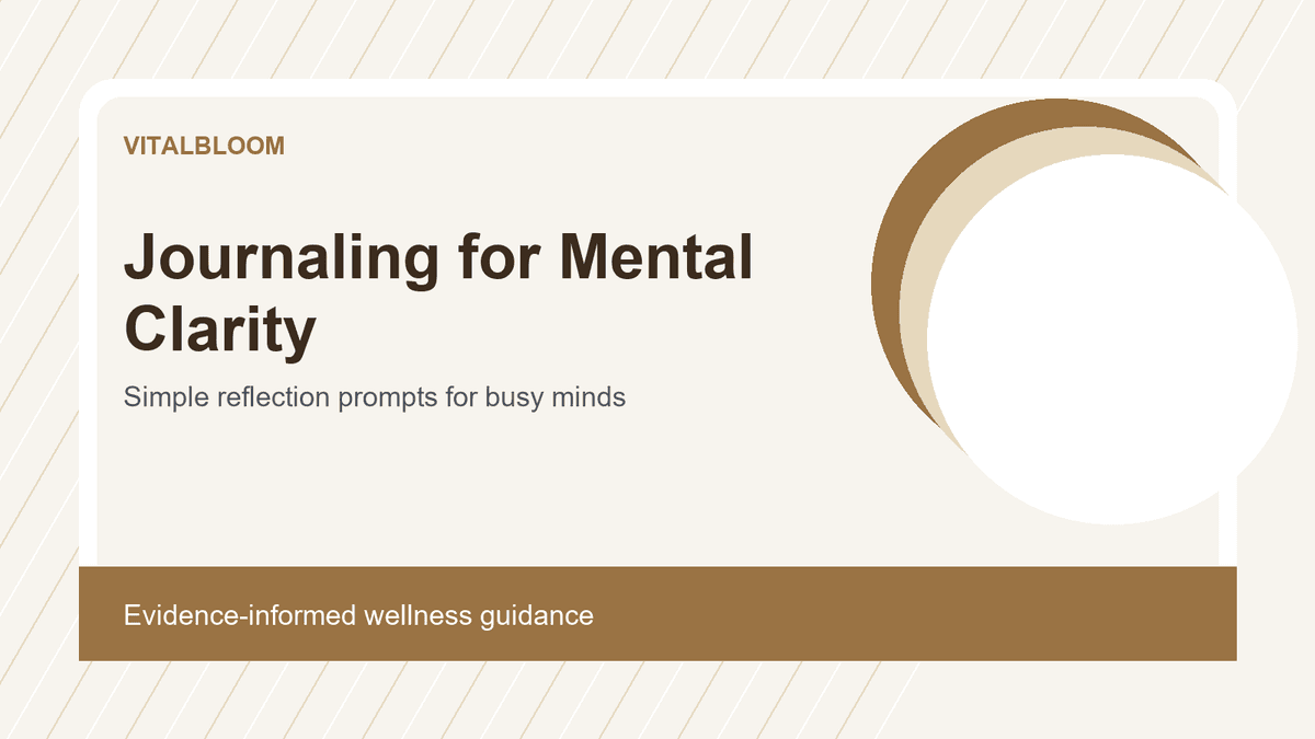 Journaling for Mental Clarity and Reflection