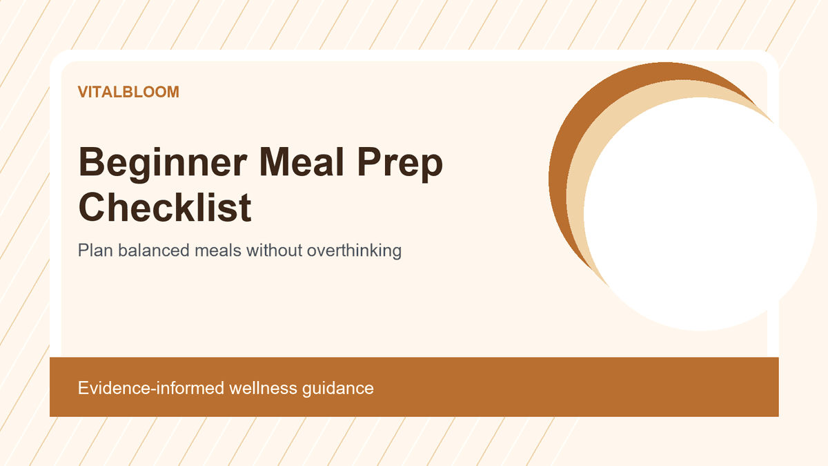 Beginner Meal Prep Checklist for Balanced Meals
