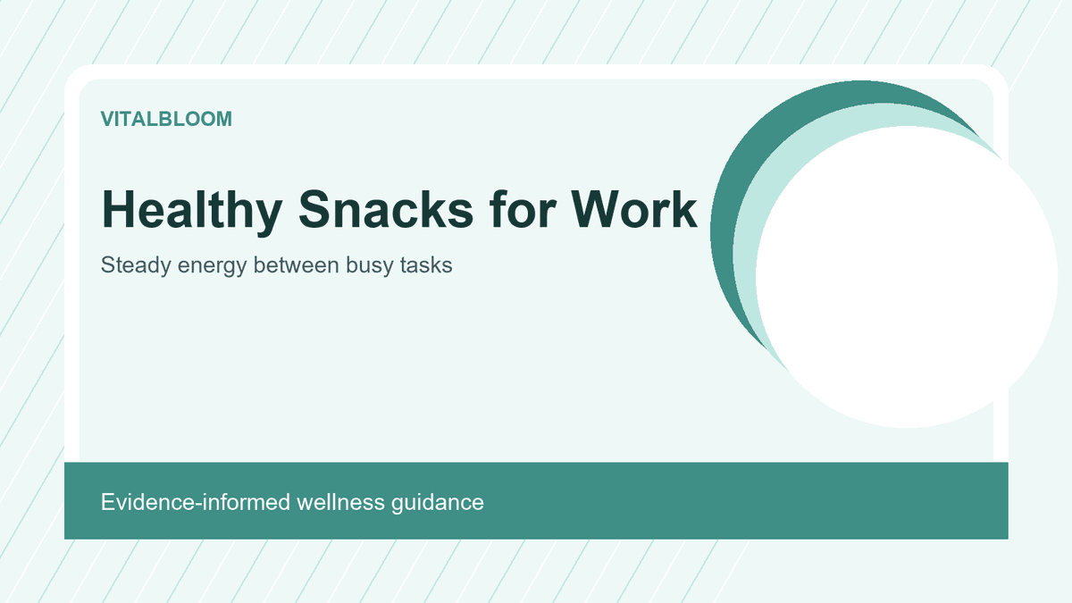 Healthy Snacks for Work: Simple Ideas for Steady Energy