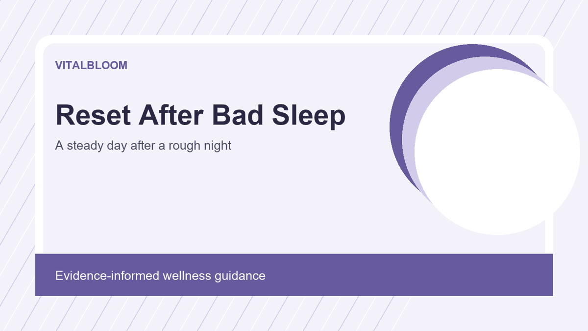 How to Reset After a Bad Night’s Sleep