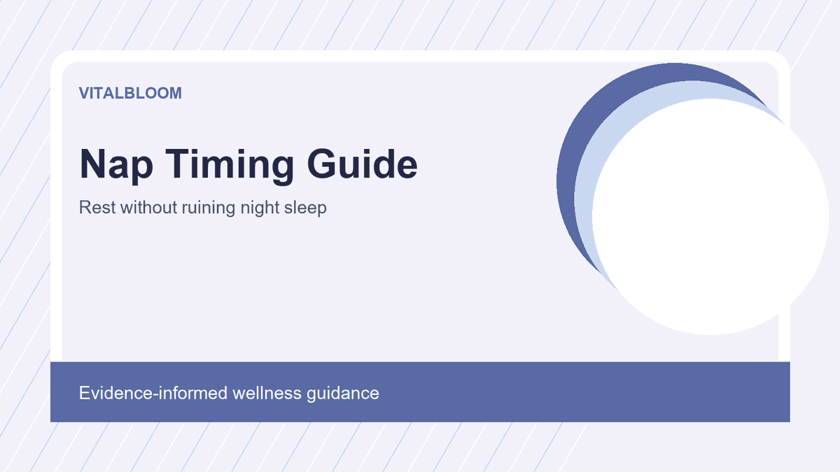 Nap Timing Guide: How to Rest Without Ruining Night Sleep
