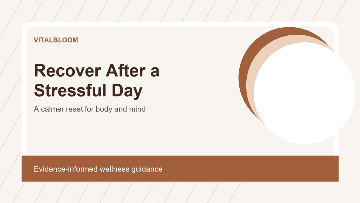 How to Recover After a Stressful Day