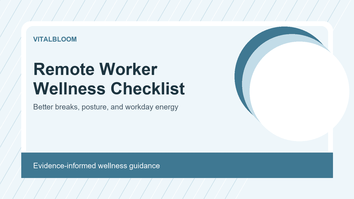 Remote Worker Wellness Checklist