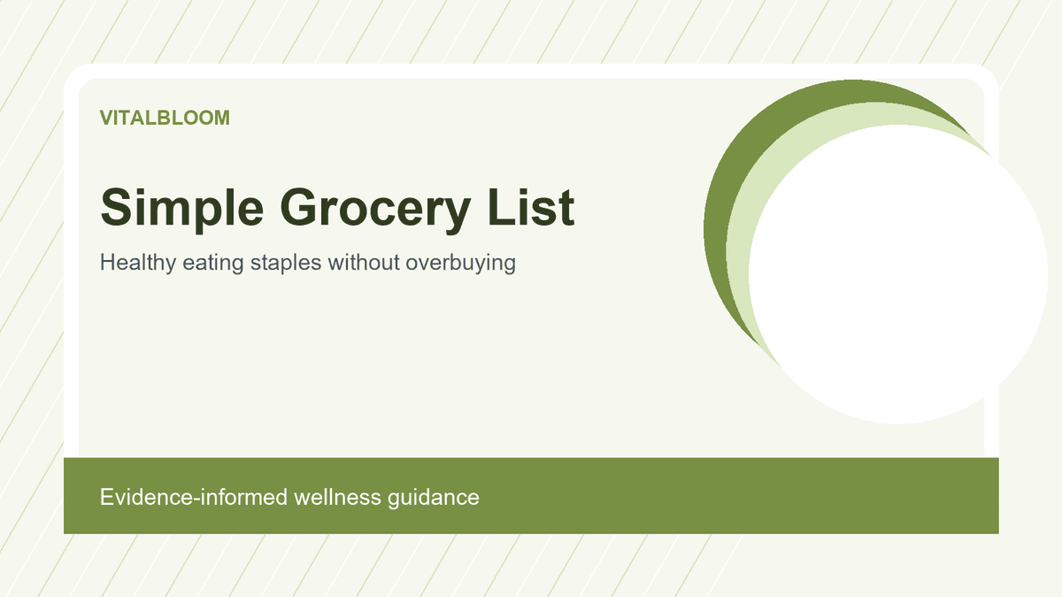 Simple Grocery List for Healthy Eating Without Overbuying