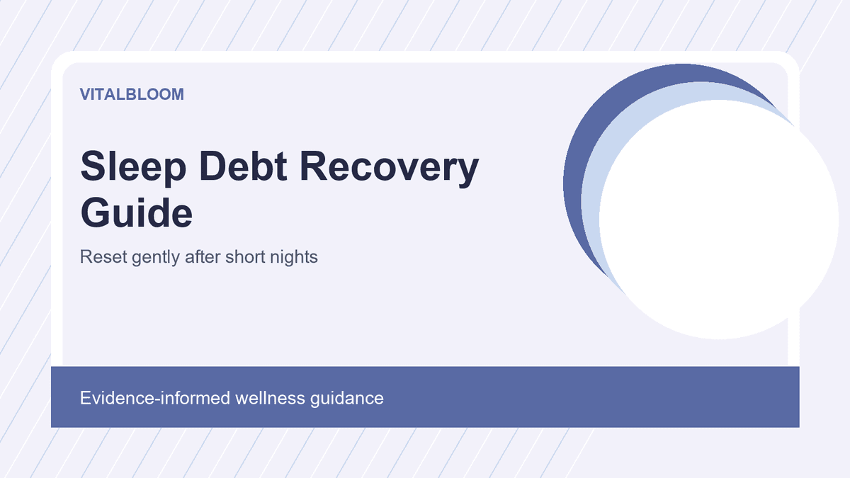Sleep Debt Recovery Guide: How to Reset After Short Nights