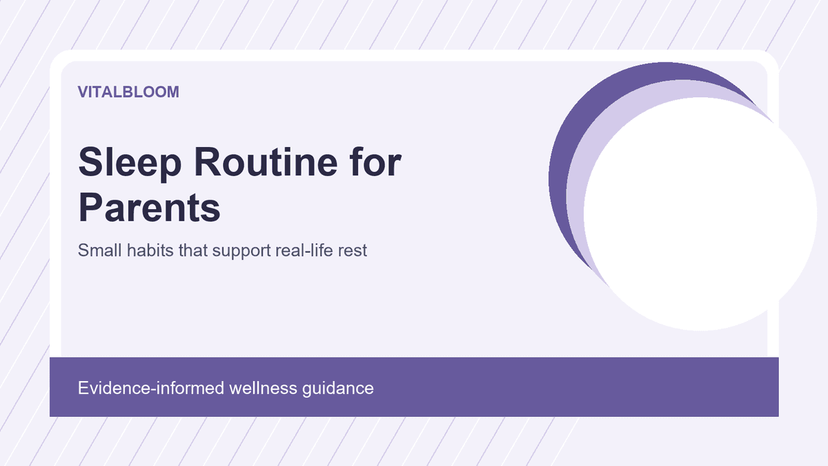 Sleep Routine for Parents and Caregivers: Small Habits That Help