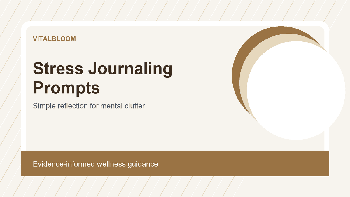 Stress Journaling Prompts for Overthinking and Mental Clutter