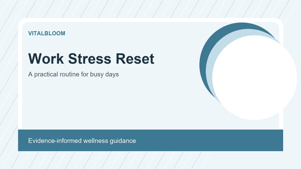 Work Stress Reset: A Practical Routine for Busy Days